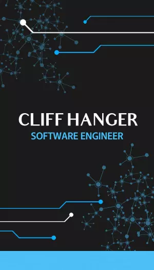 Modern Vertical Technology Software Engineer Business Card Template