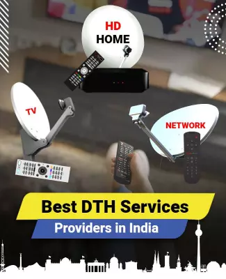 Modern Vibrant DTH Services Providers in India Poster Template