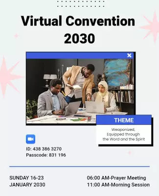 Modern Virtual Conference with Inspirational Theme Poster Template