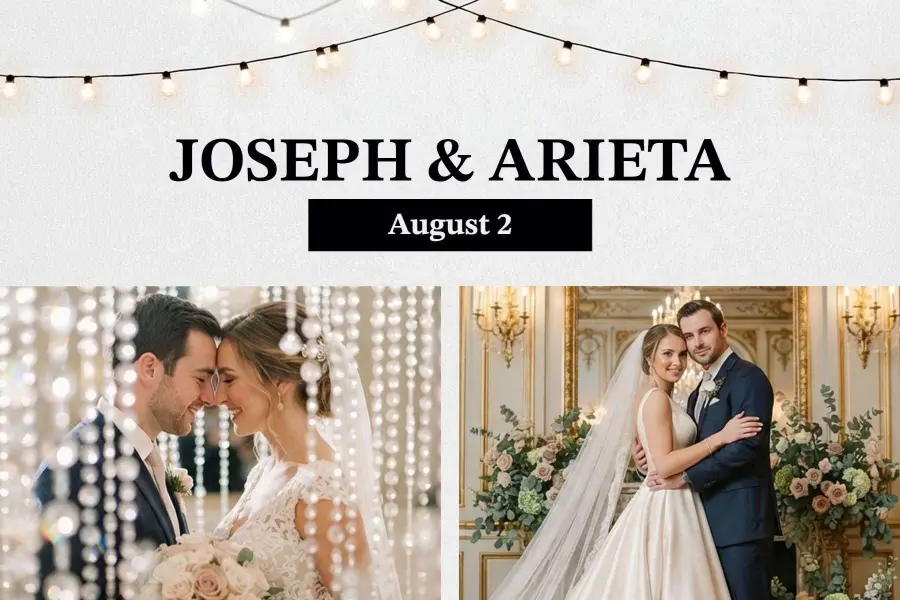 Modern Wedding Day Announcement Postcard Template