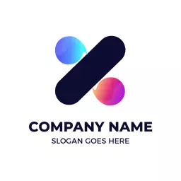 Modern X Letter Design with Vibrant Color Gradients Logo Template