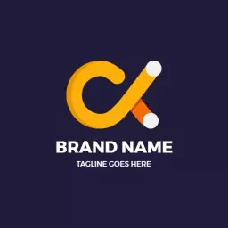 Modern Yellow and Orange Abstract Logo for Business Identity Logo Template