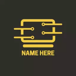 Modern Yellow Digital Design Representing Innovative Website Logo Template
