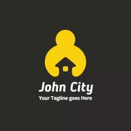 Modern Yellow Logo Representing Local City Development Logo Template