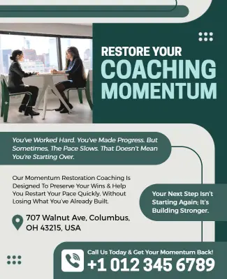 Momentum Restoration Coaching Offer Flyer Template