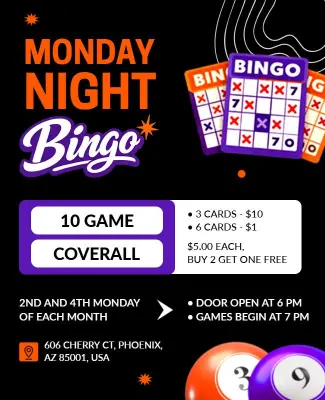 Monday Night Bingo Event Flyer Template