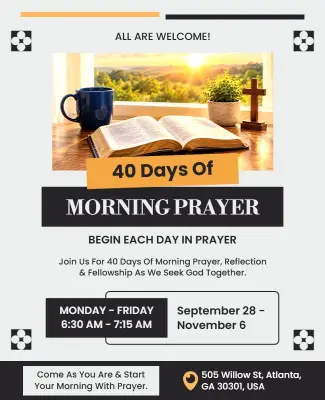 Morning Prayer and Reflection Event Flyer Template