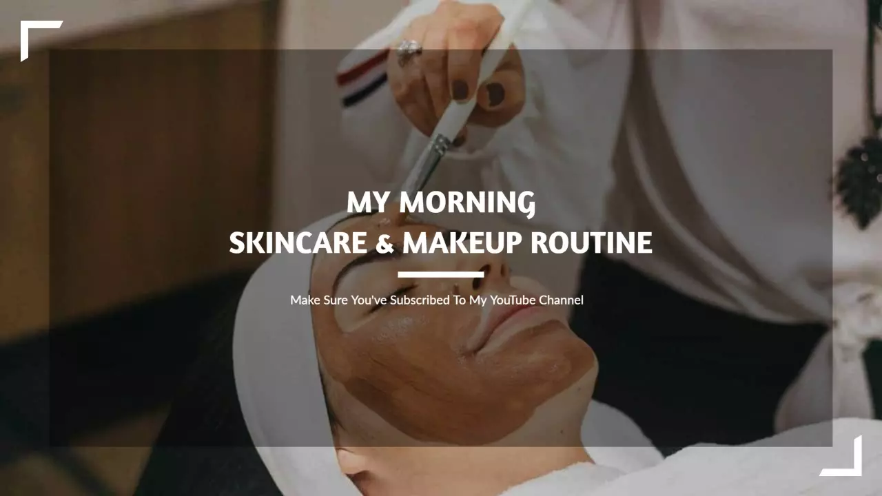 Morning Skincare Procedure With Relaxing Atmosphere YouTube Banner Template