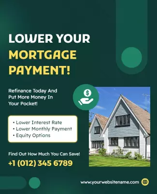 Mortgage Refinancing Promotion Flyer Template