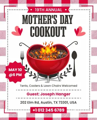 Mothers Day Cookout Event Flyer Template