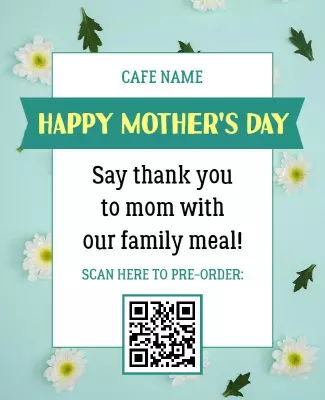Mothers Day Family Meal Flyer Template