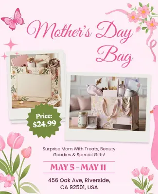 Mother's Day Gift Bag Promotion Flyer Template