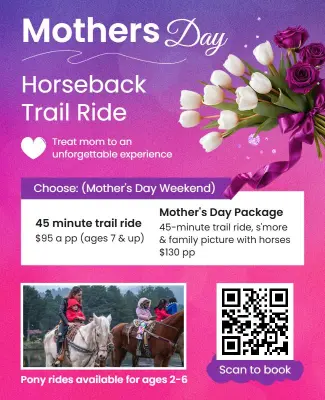 Mother's Day Horseback Trail Ride Event Flyer Template