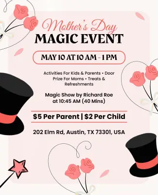 Mother's Day Magic Event Flyer Template