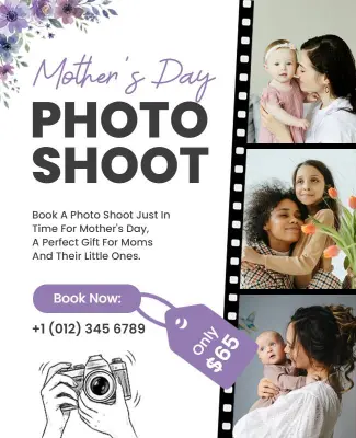 Mother's Day Photo Shoot Poster Template
