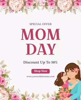 Mothers Day Special Discount Offer Flyer Template