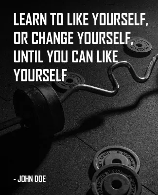 Motivational Black and White Fitness Quote Poster Template