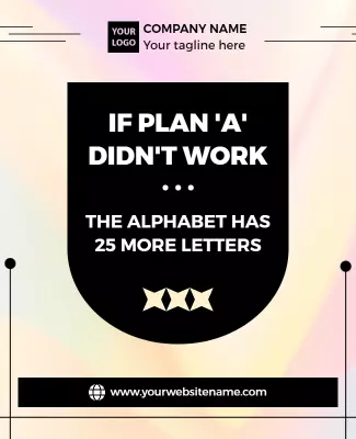 Modern Black and White Inspirational Quote Flyer Template