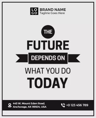 Motivational Business Quote Flyer Template