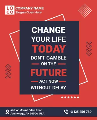 Motivational Change Your Life Flyer Template