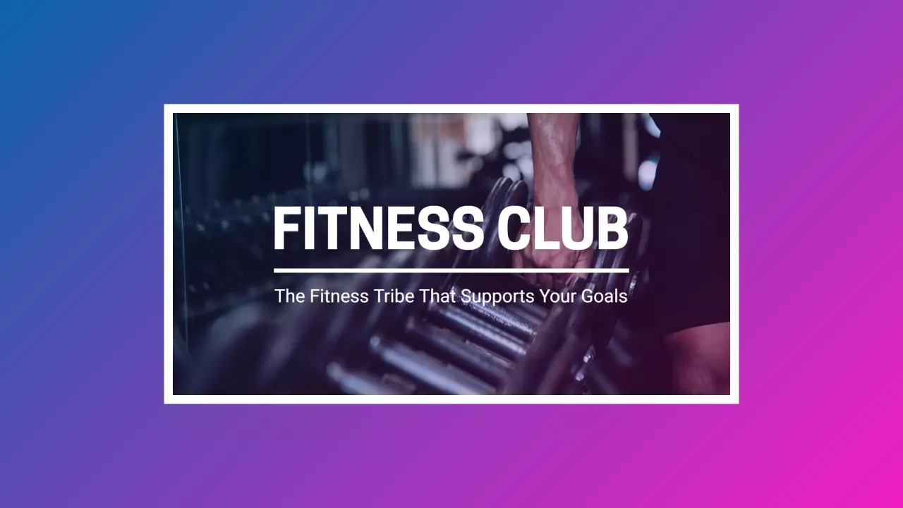 Motivational Fitness Club Support with Bold Graphics YouTube Banner Template