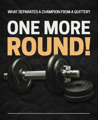 Motivational Fitness Gym Poster Template