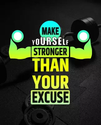 Motivational Fitness Gym Workout Challenge Poster Template