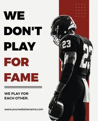 Motivational Football Team Spirit Poster Template