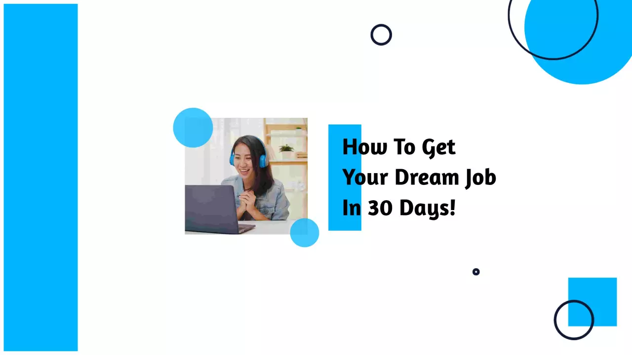 Motivational Job Search Advice with Blue Accents YouTube Banner Template