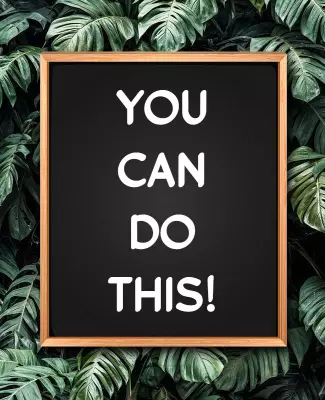 Motivational Quote Framed Chalkboard Wall Art Poster Template