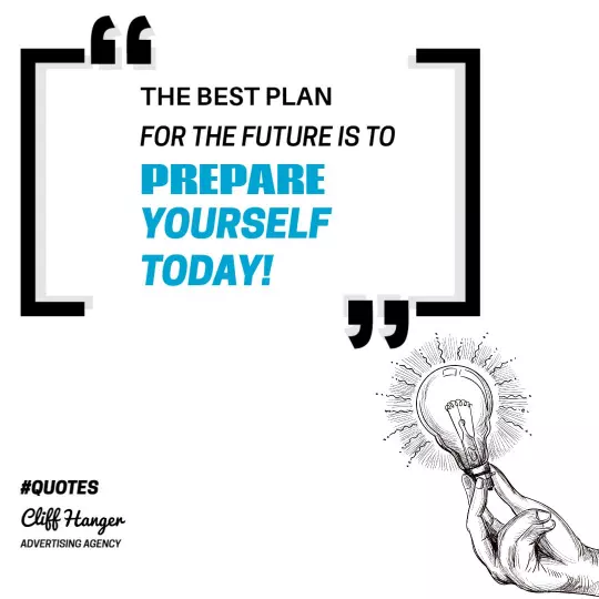 Motivational Quote on Preparation with Lightbulb Design Ad Template