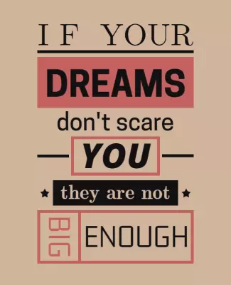 Motivational Quote Typography Inspirational Poster Template