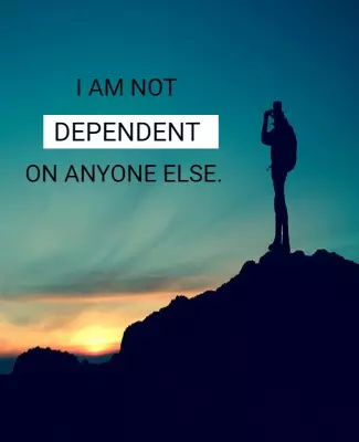 Motivational Silhouette Sunset Climb Independence Poster Template
