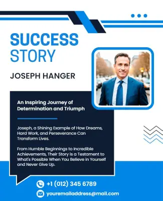 Motivational Success Story Flyer Template