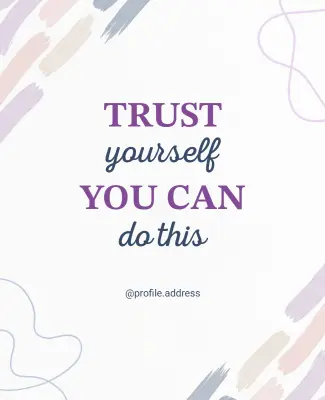Motivational Trust Yourself Typography Poster Template