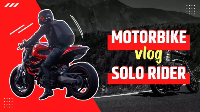 Motorbike Solo Rider Adventure Vlog YouTube Thumbnail Template