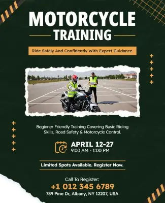Motorcycle Safety Training Course Flyer Template