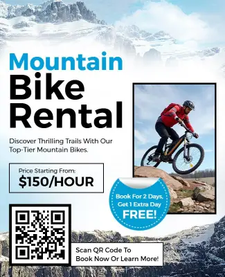 Mountain Bike Rental Promotion Flyer Template