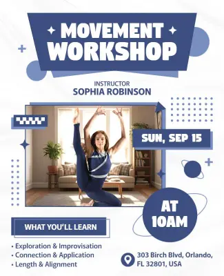 Movement Workshop Event Flyer Template