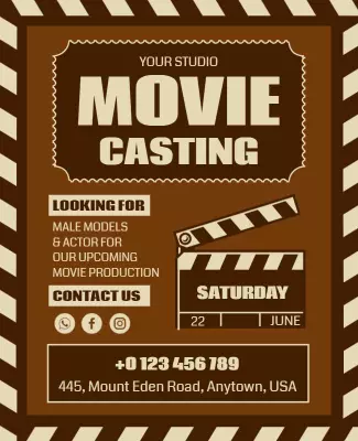 Movie Casting Auditions Flyer Template