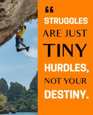 Inspiring Orange Adventure Climbing Motivation Flyer Template