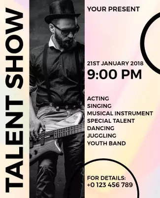 Multitalented Performance Show Event Flyer Template
