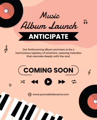 Music Album Launch Event Flyer Template