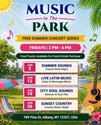 Music in the Park Flyer Template