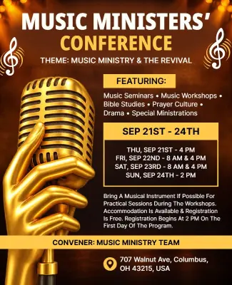 Music Ministers Conference Event Flyer Template