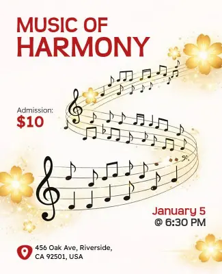 Music of Harmony Event Flyer Template