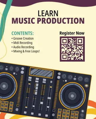 Music Production Workshop Registration Flyer Template