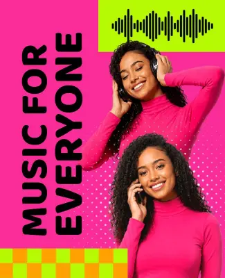 Music Streaming Promotional Poster Template