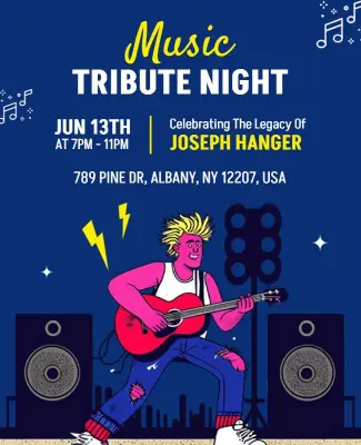 Music Tribute Night Celebration Flyer Template