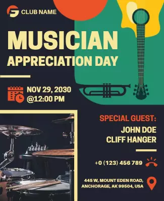 Musician Appreciation Day Event Flyer Template